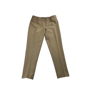 Zac & Rachel Womens Tan Beige Pull On Flat Front Pants Size 10 Slimming Comfort